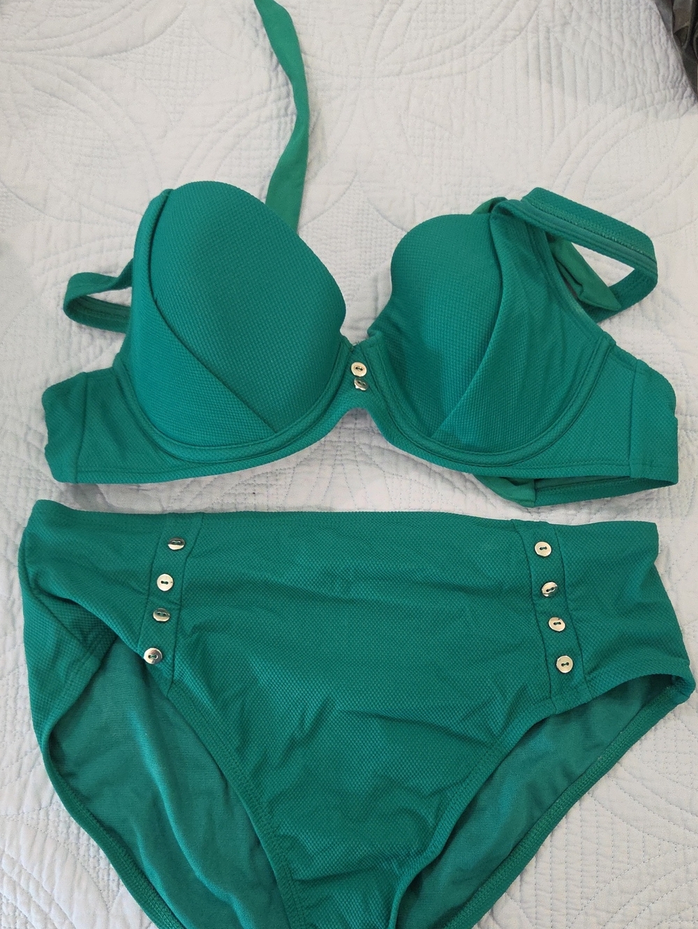 Time and Tru Teal Swim Top